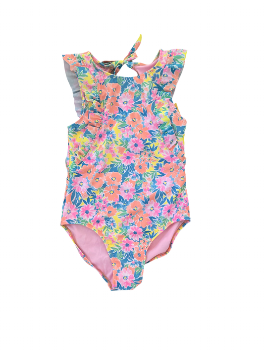 Girls' 'Spring Gardens' Floral Printed One Piece Rash Guard Swim - Cat & Jack