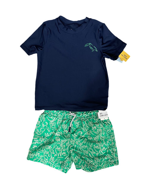 Boys' 2pc Animals & Birds Rash Guard Swim - Cat & Jack Green