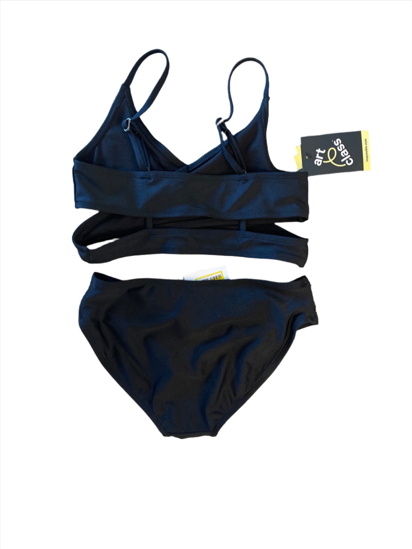 Girls' Solid Bikini Swim Set - art class black