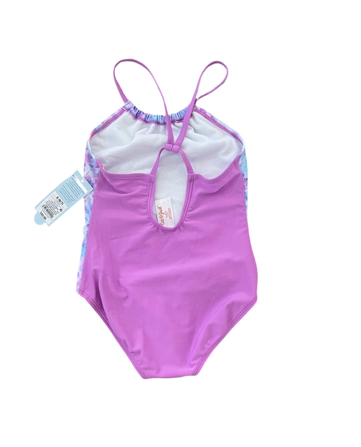 Cat & Jack Girls' Tie-Dye One Piece Swimsuit Set Violet