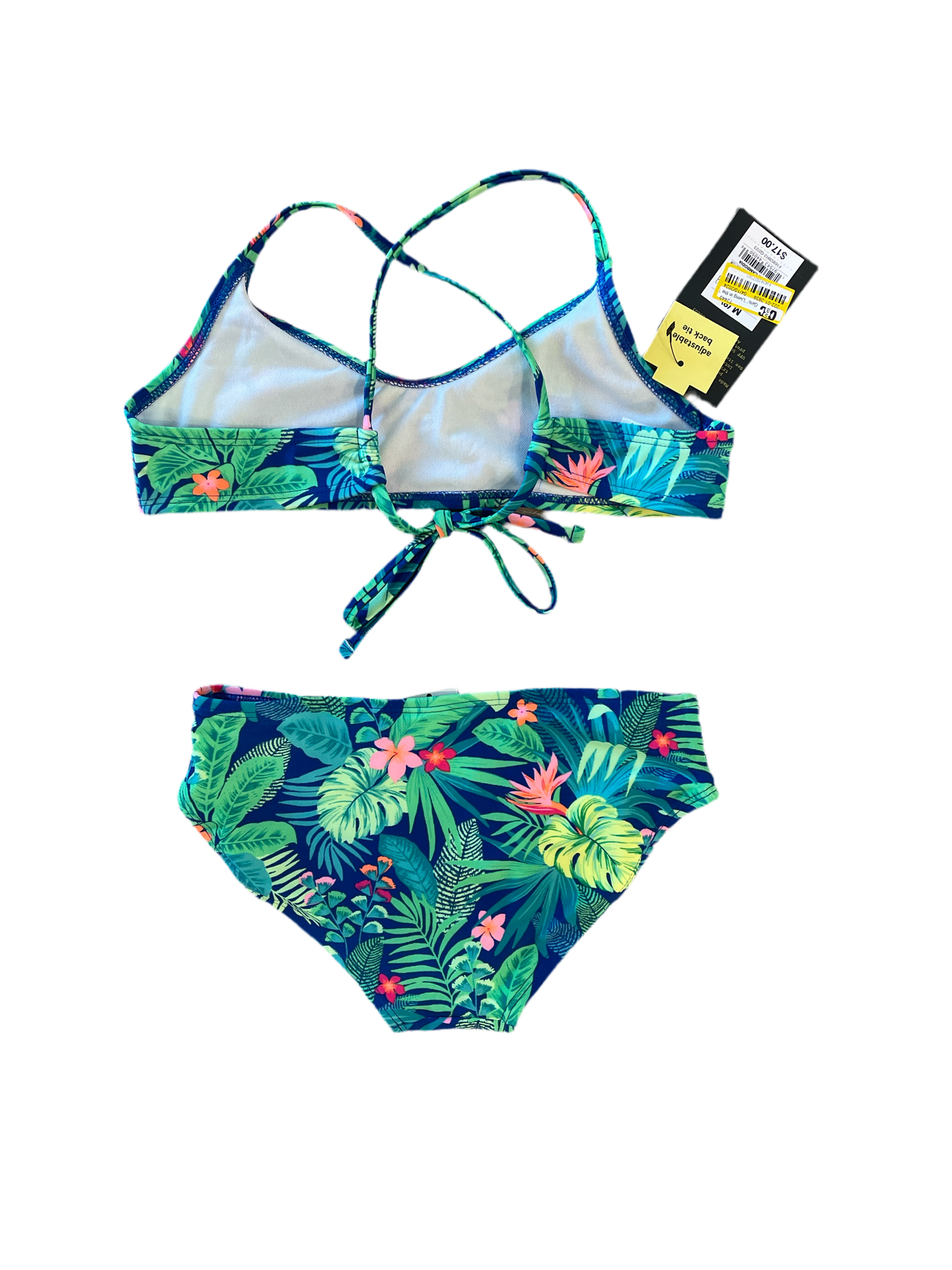 Girls' 'Living in the Tropics' Floral Printed Bikini Swim Set - art class