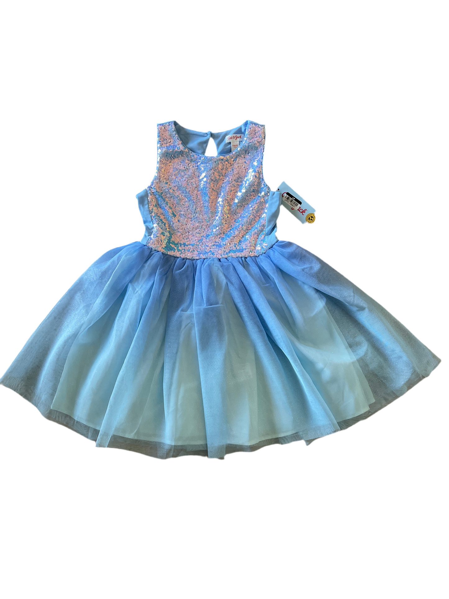 Girls' Sleeveless Tulle Sequin Dress - Cat & Jack Periwinkle Blue