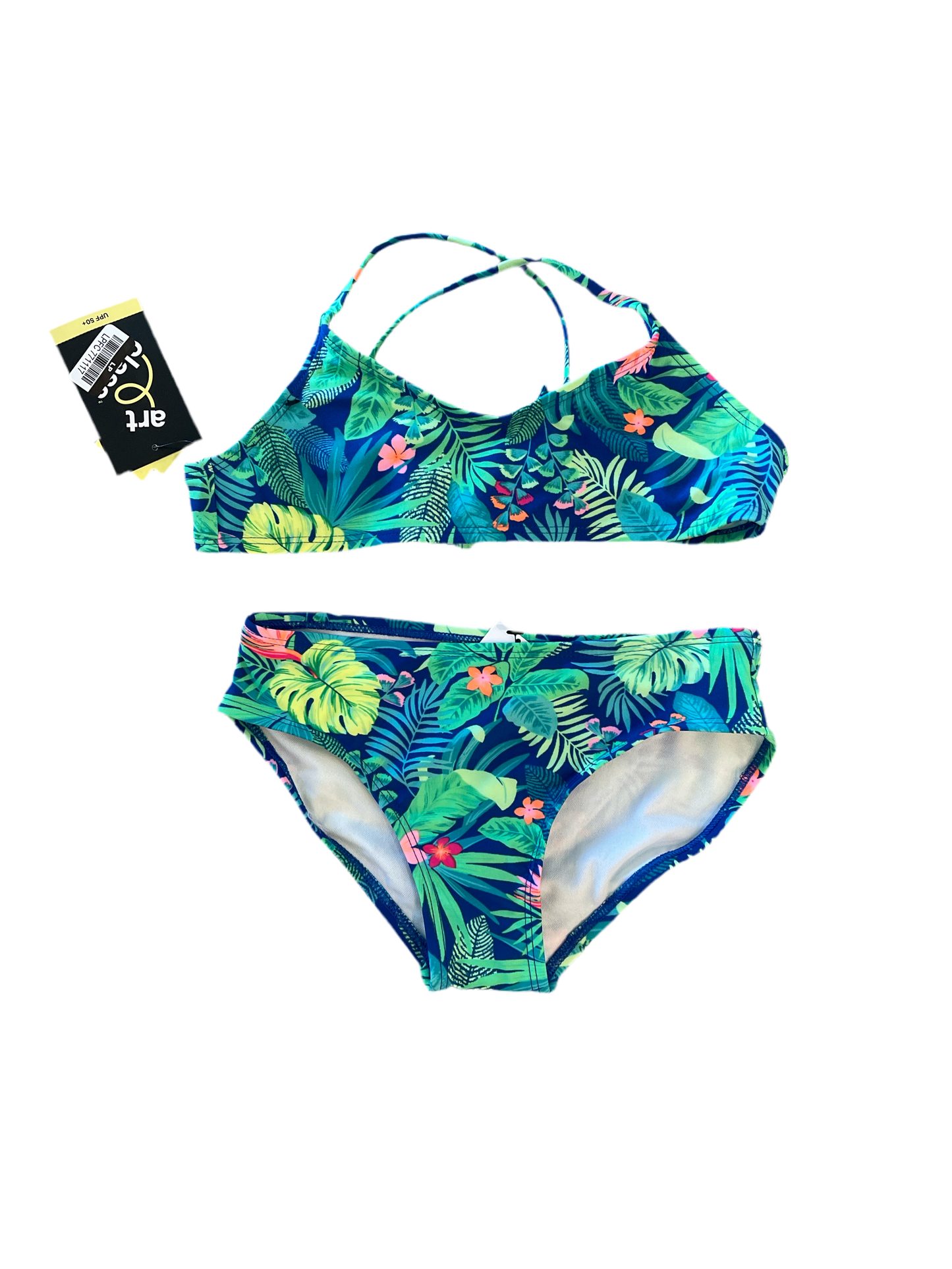 Girls' 'Living in the Tropics' Floral Printed Bikini Swim Set - art class