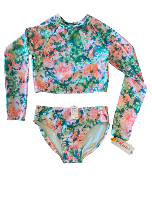 Girls' 'Poolside Remix' Tie-Dye Rash Guard Swim Set - Cat & Jack