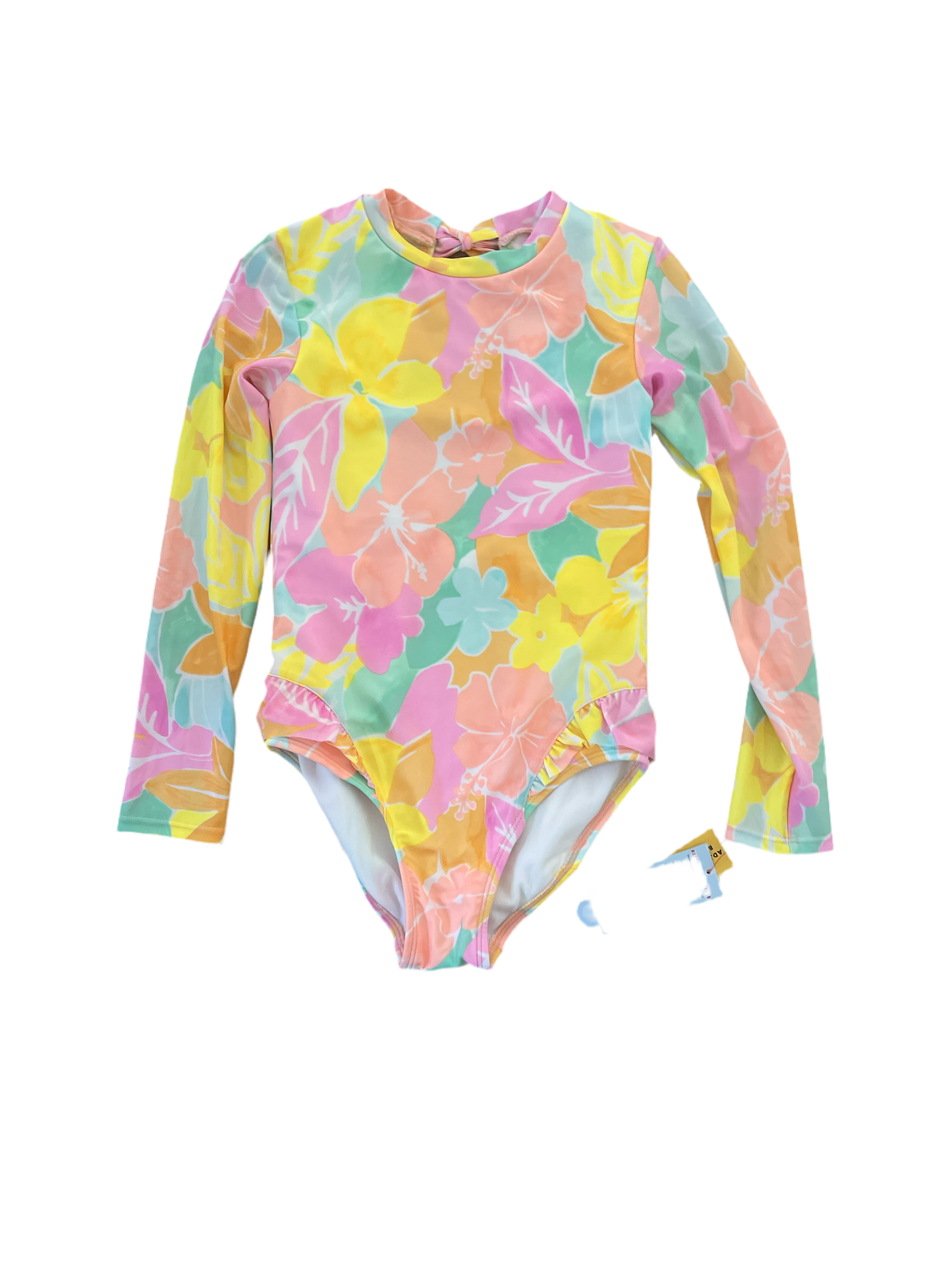 Cat & Jack Girls' 'Tropic Darling' Floral Printed One Piece Rash Guard Swim