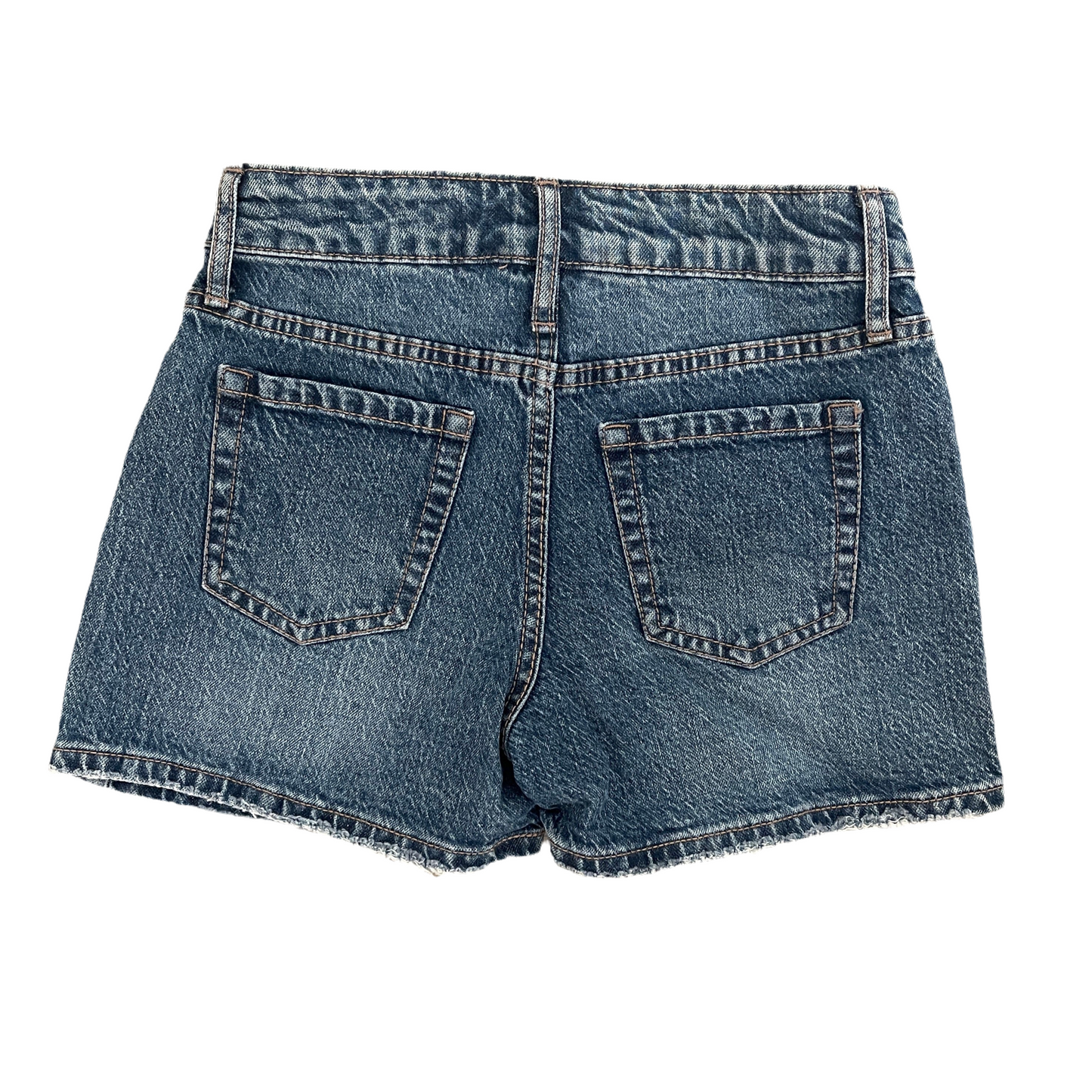 Girls' Destructed High-Rise Jean Shorts - art class Medium Wash