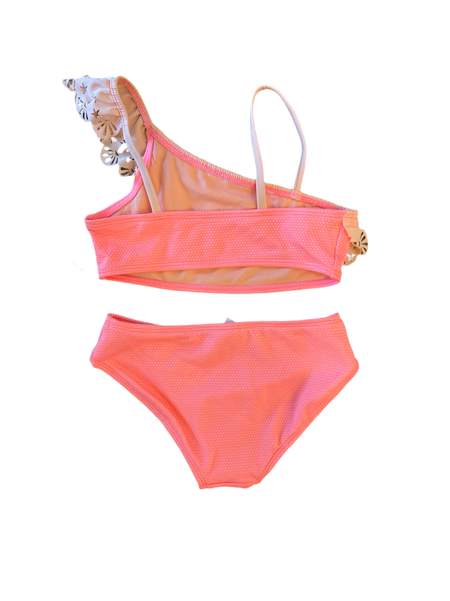 Girls' 'Seashells by the Seashore' Solid Bikini Swim Set - Cat & Jack Peach Orange