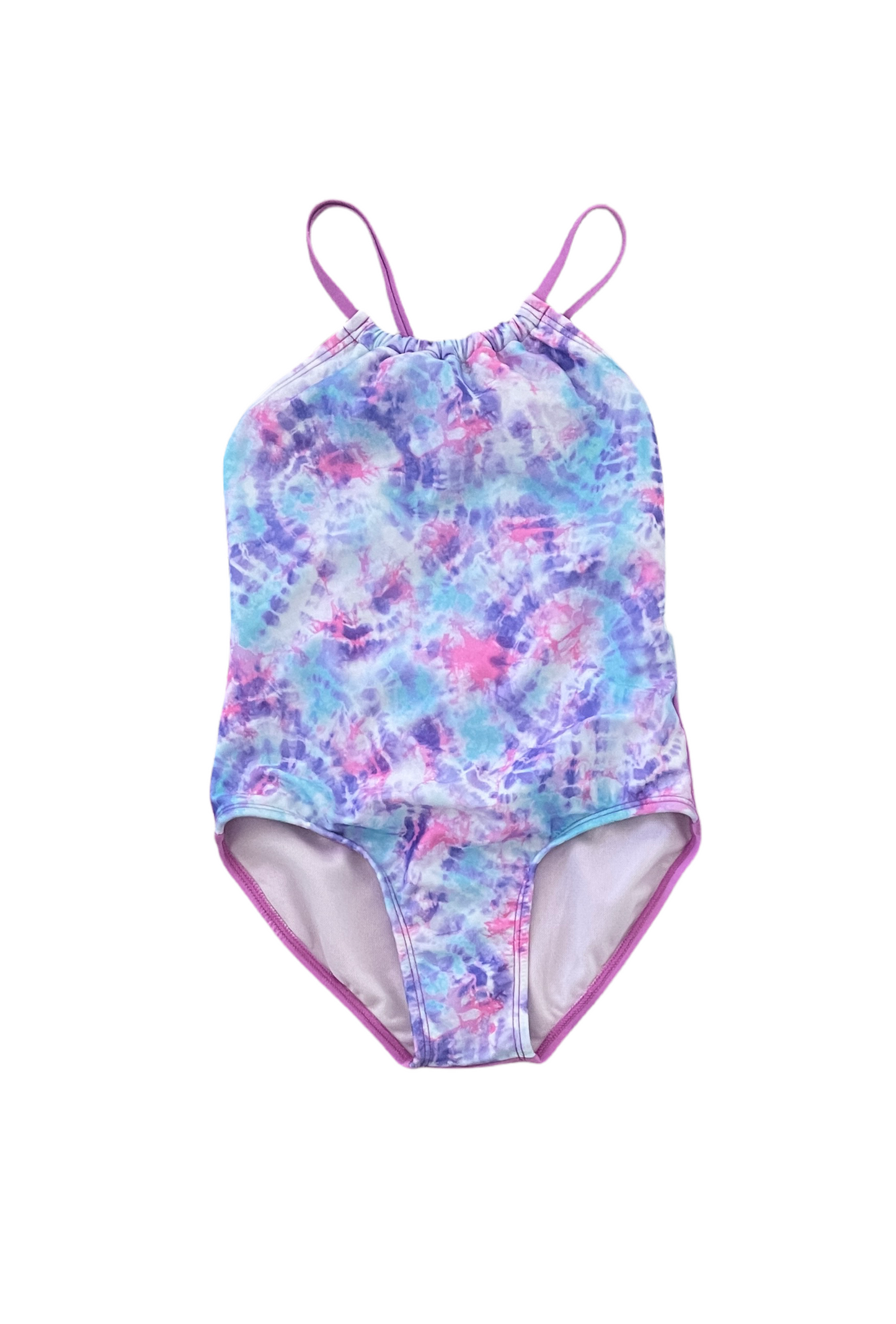 Cat & Jack Girls' Tie-Dye One Piece Swimsuit Set Violet