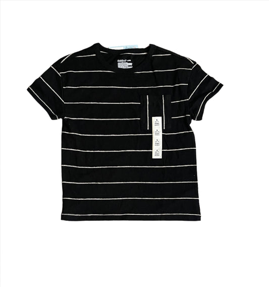 Boys' Short Sleeve Textured Striped T-Shirt - Cat & Jack Black