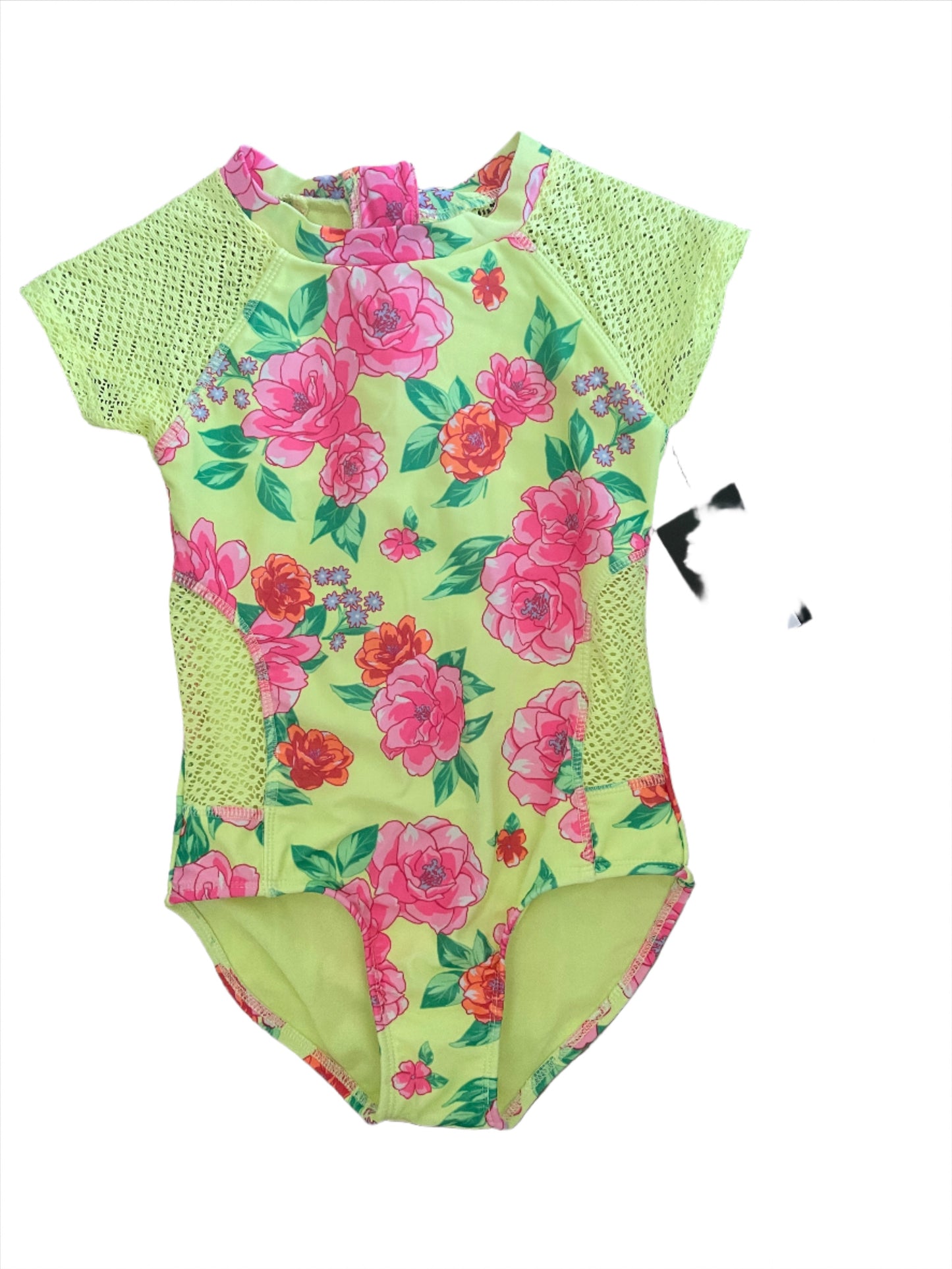 Girls' 'Pretty Peony' Floral Printed One Piece Swimsuit - art class