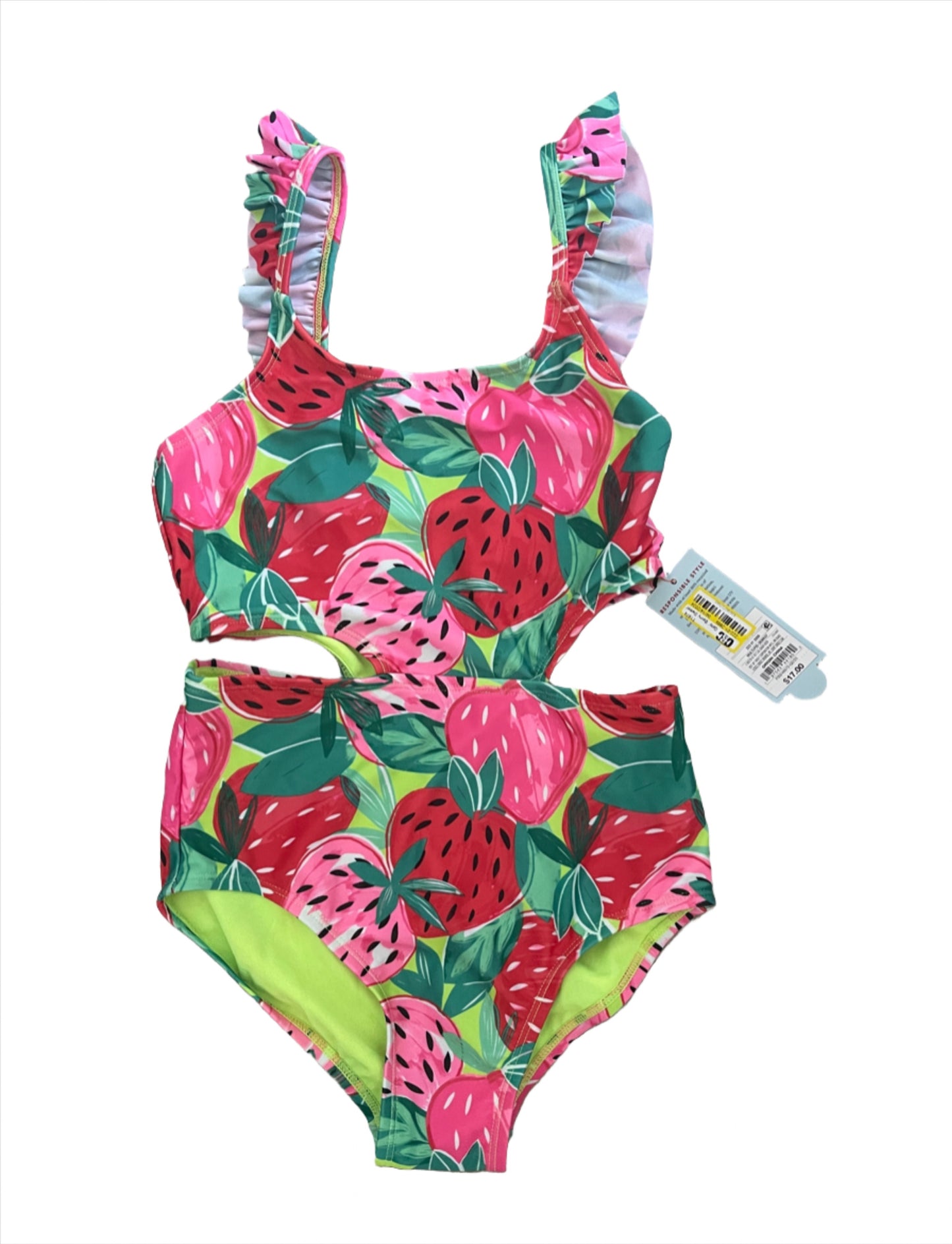 Girls' 'Berry Sweet' Fruit Printed One Piece Swimsuit - Cat & Jack