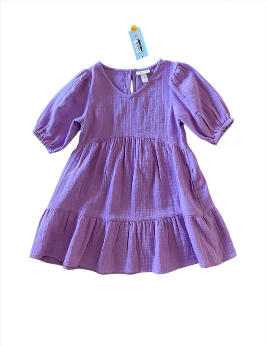 Girls' Short Sleeve Gauze Dress - Cat & Jack Violet