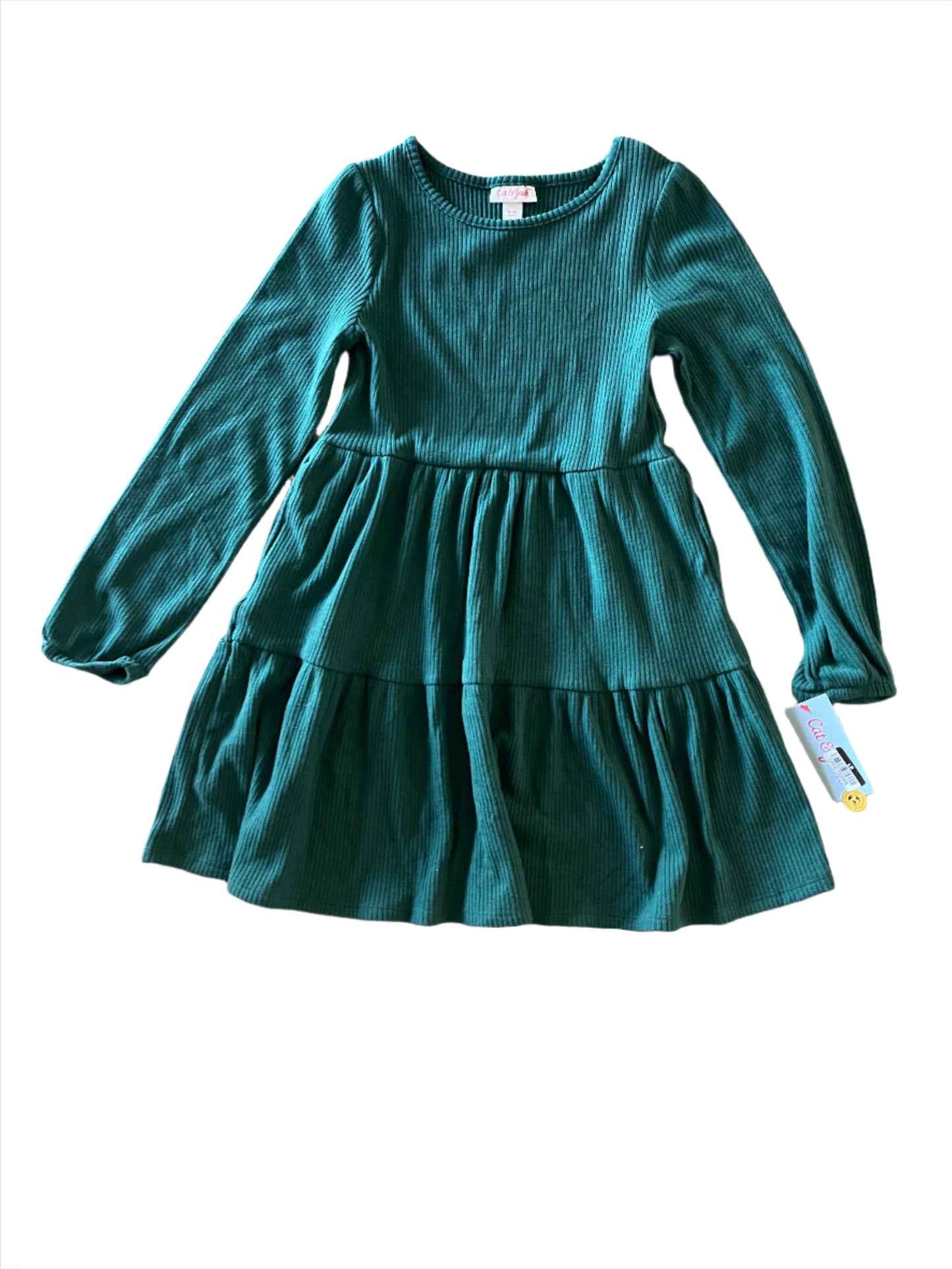 Girls' Long Sleeve Cozy Dress - Cat & Jack Forest Green