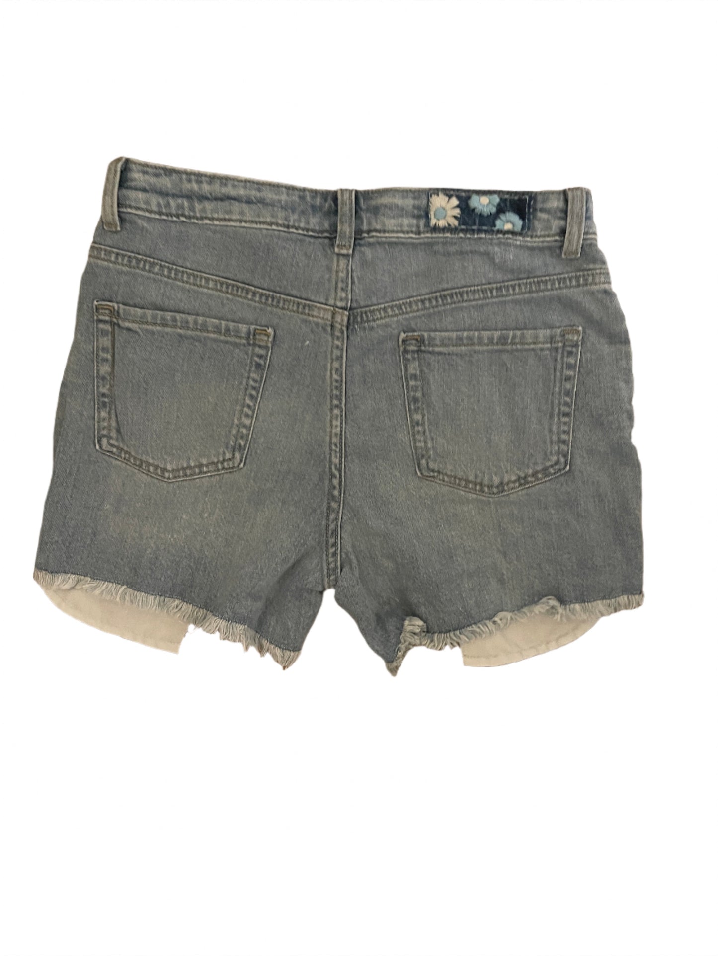 Girls' High-Rise Cut-Off Embroidered Jean Shorts - Cat & Jack Light Wash