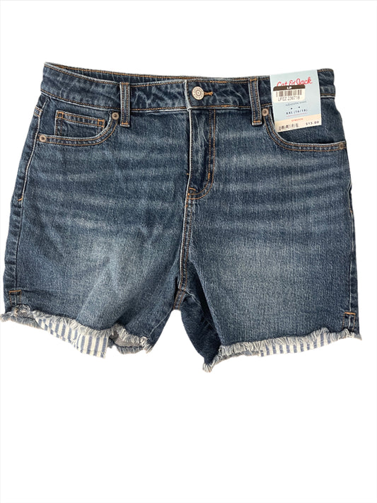 Girls' High-Rise Cut-Off Jean Shorts - Cat & Jack Dark Wash