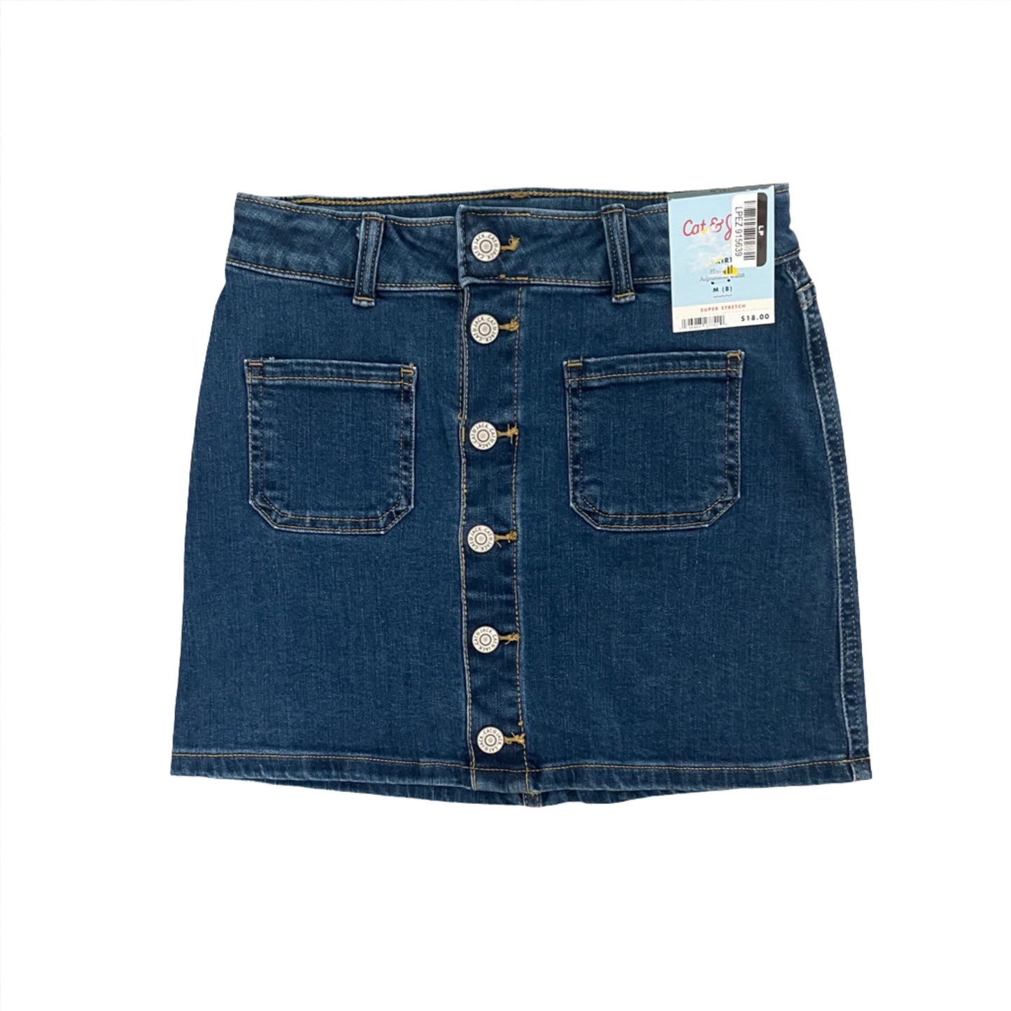 Girls' Button-Front Jean Skirt - Cat & Jack Dark Wash