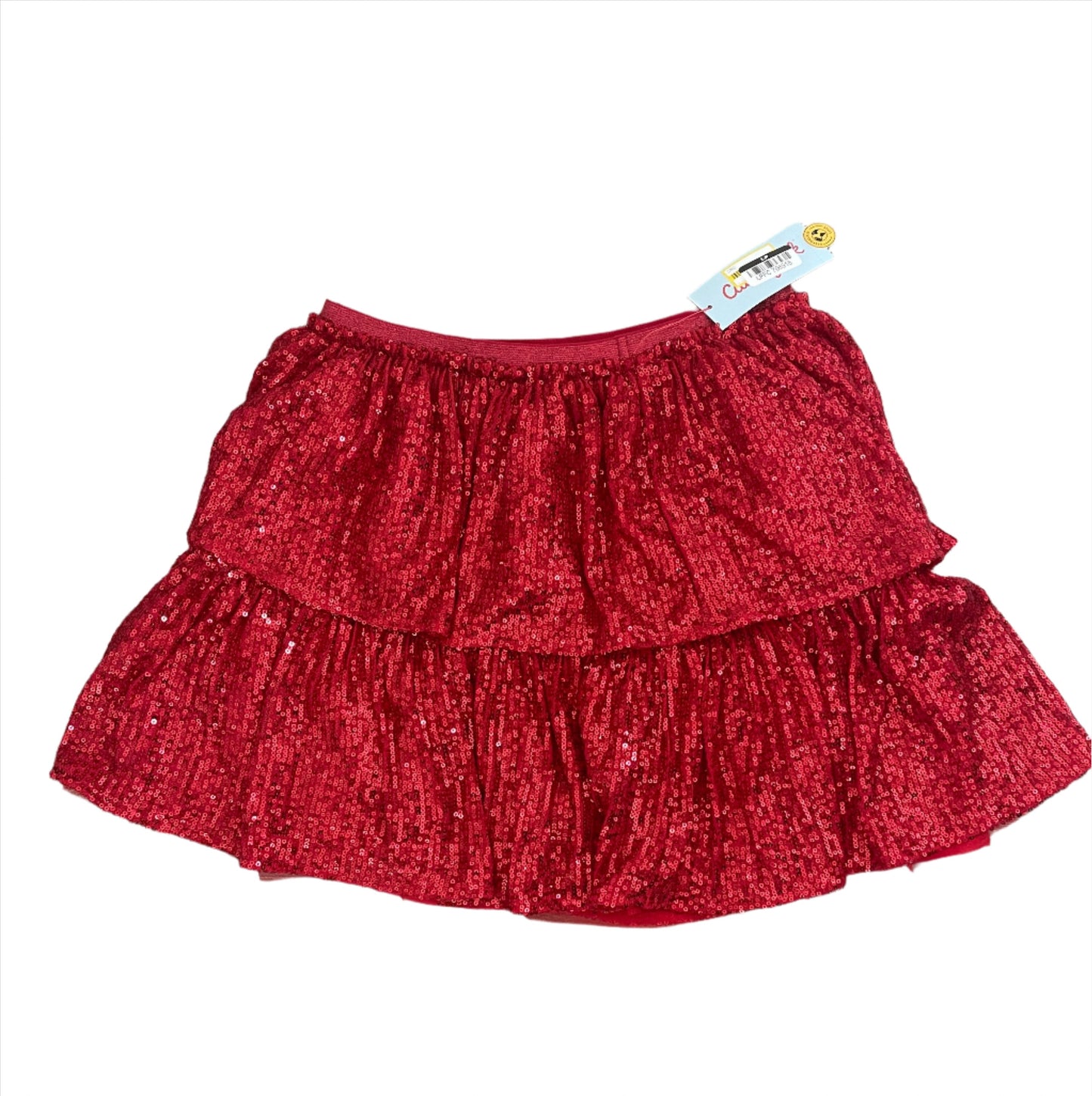 Girls' Tiered Sequin Holiday Skirt - Cat & Jack Red