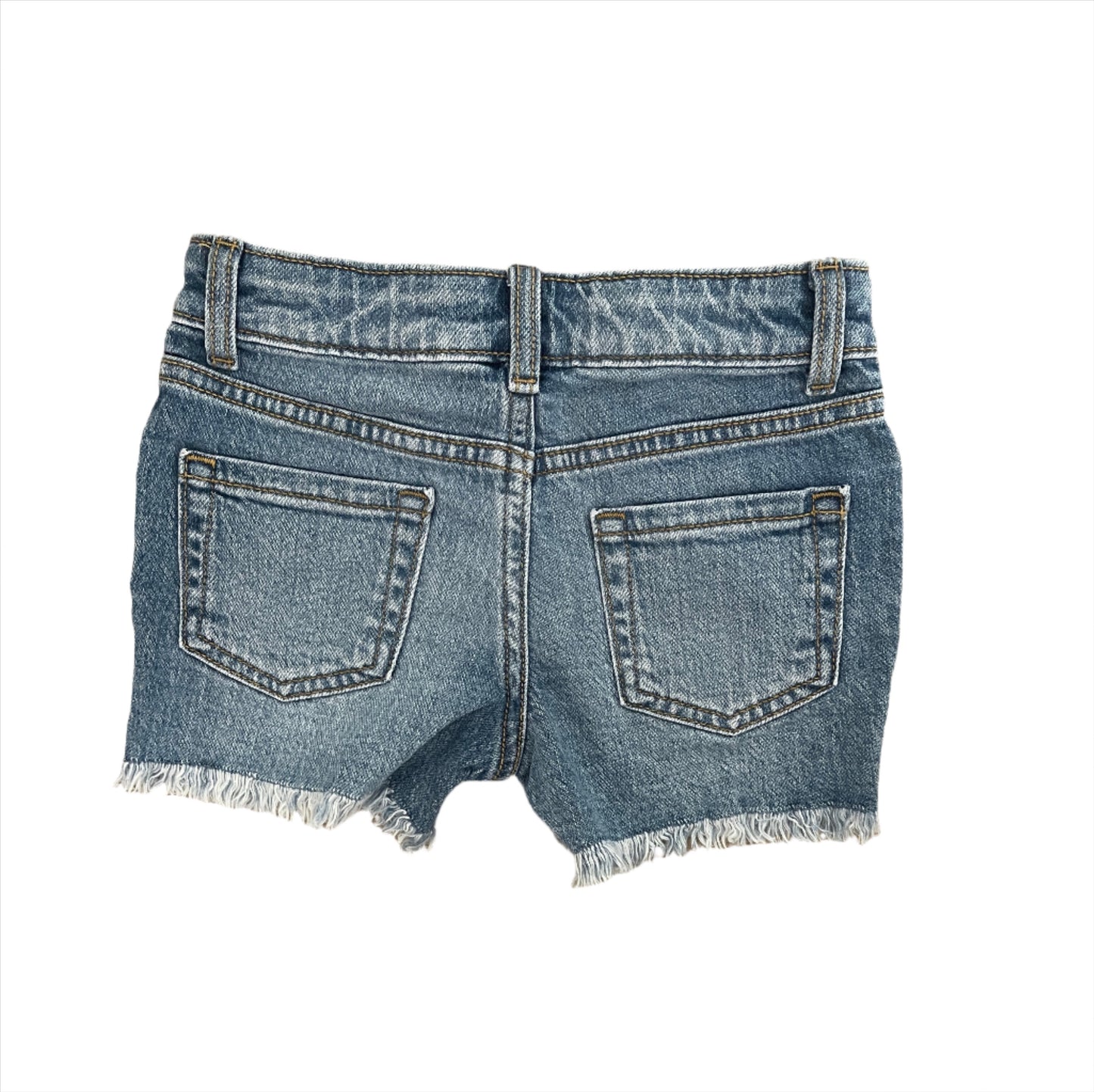 Girls' Mid-Rise Cut-Off Destructed Jean Shorts - Cat & Jack Medium Blue Wash