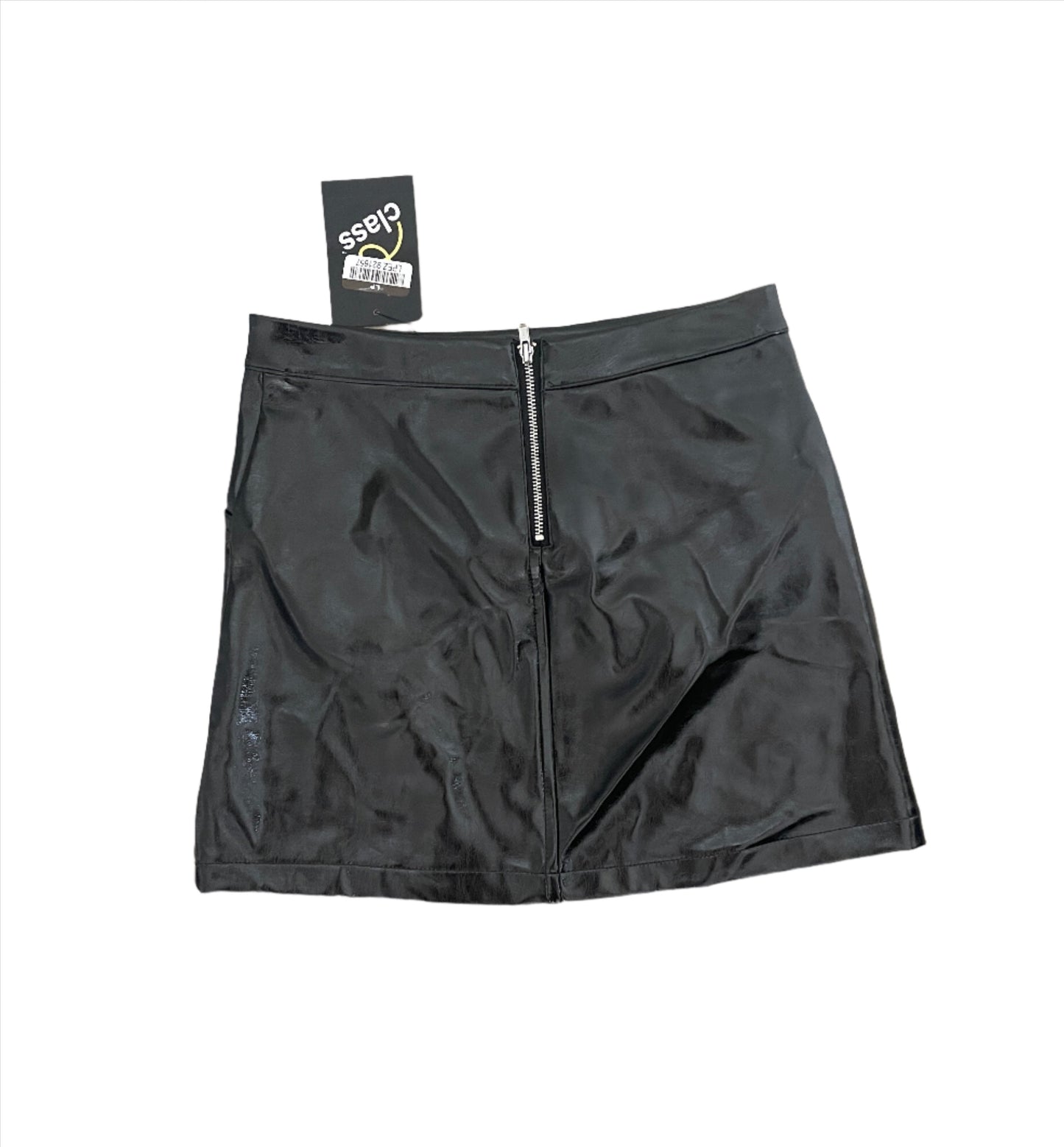 Girls' Metallic Faux Leather Mini Skirt - art class Black