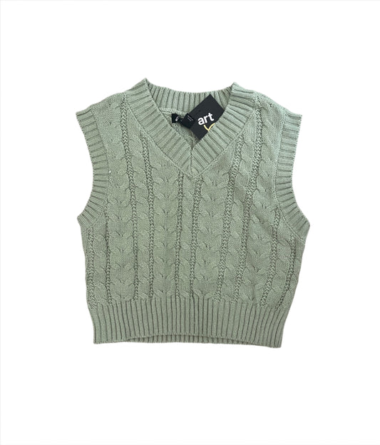 Girls' Cable Knit Sweater Vest - art class Green