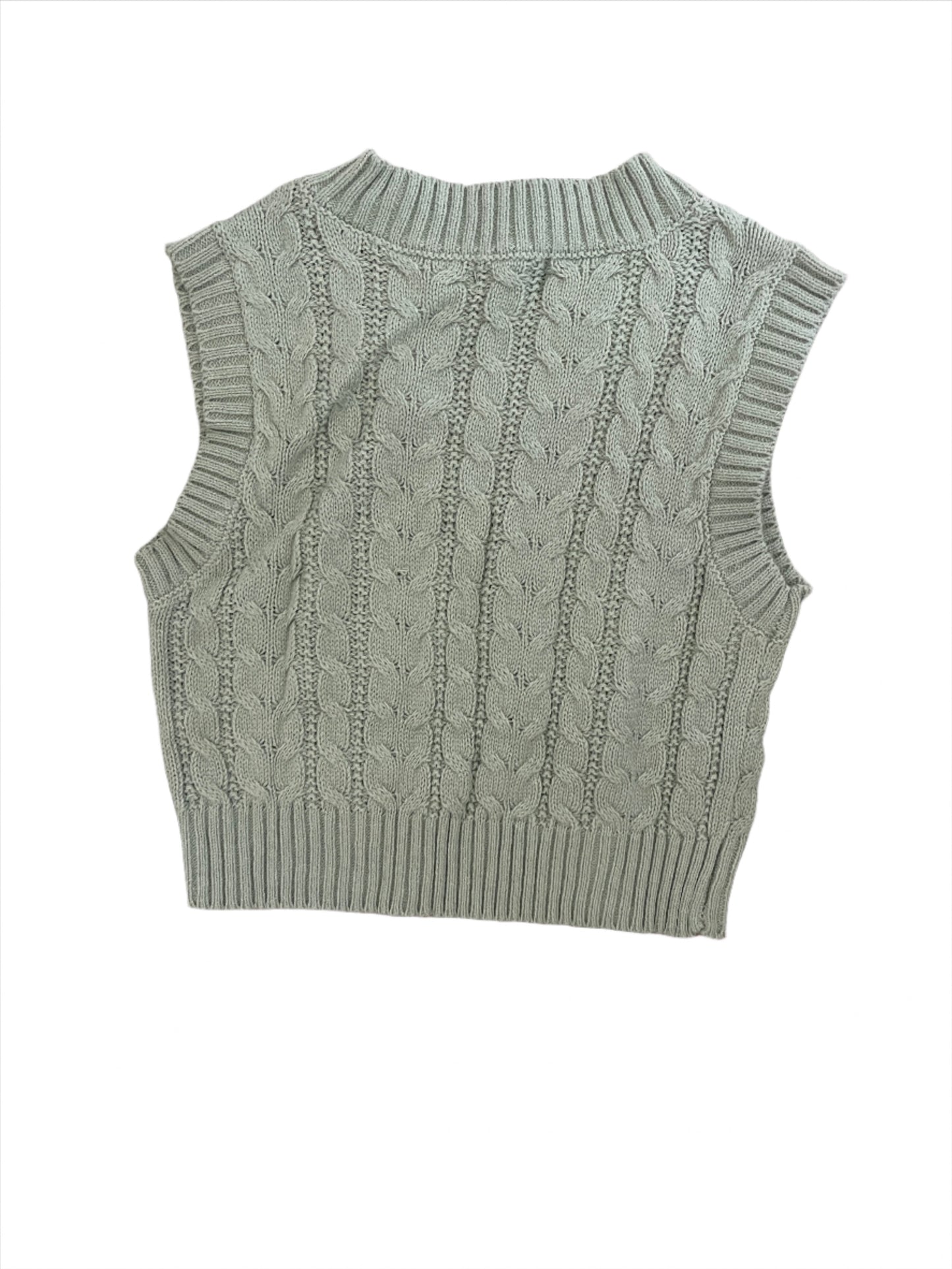 Girls' Cable Knit Sweater Vest - art class Green