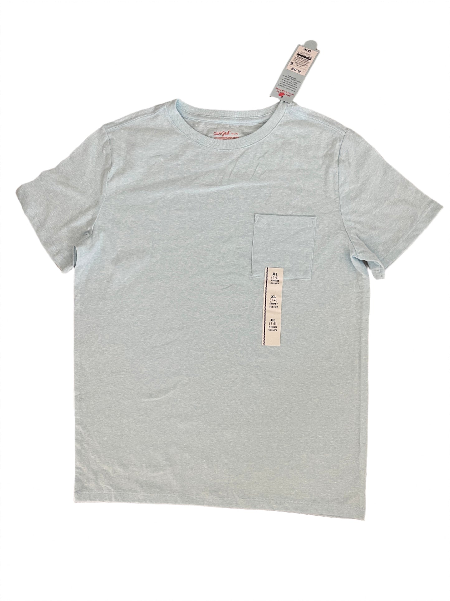 Boys' Short Sleeve Heathered T-Shirt - Cat & Jack Light Blue