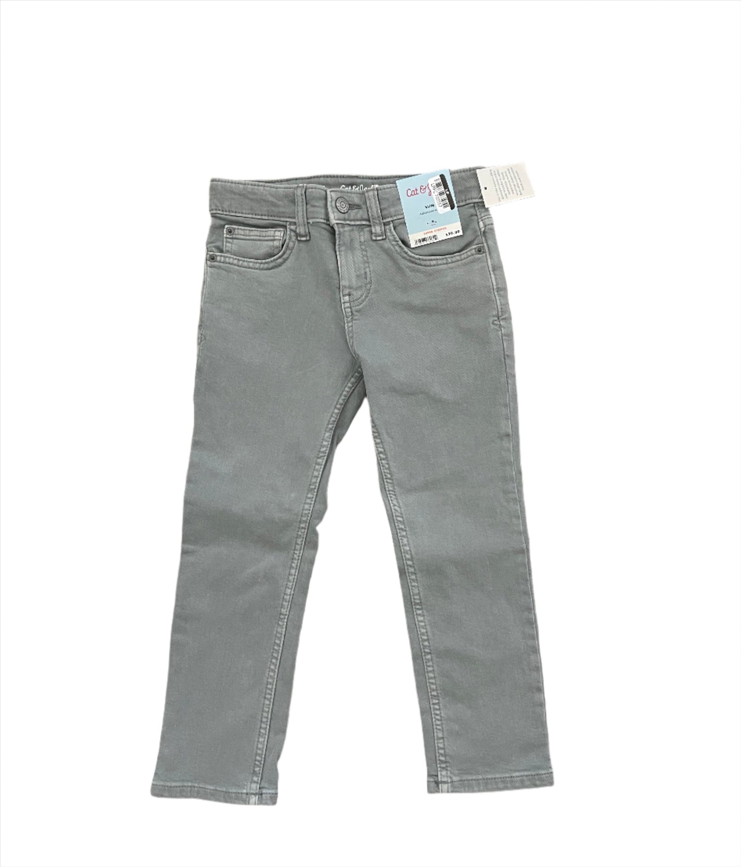 Boys' Solid Super Stretch 5-Pocket Pants - Cat & Jack Gray