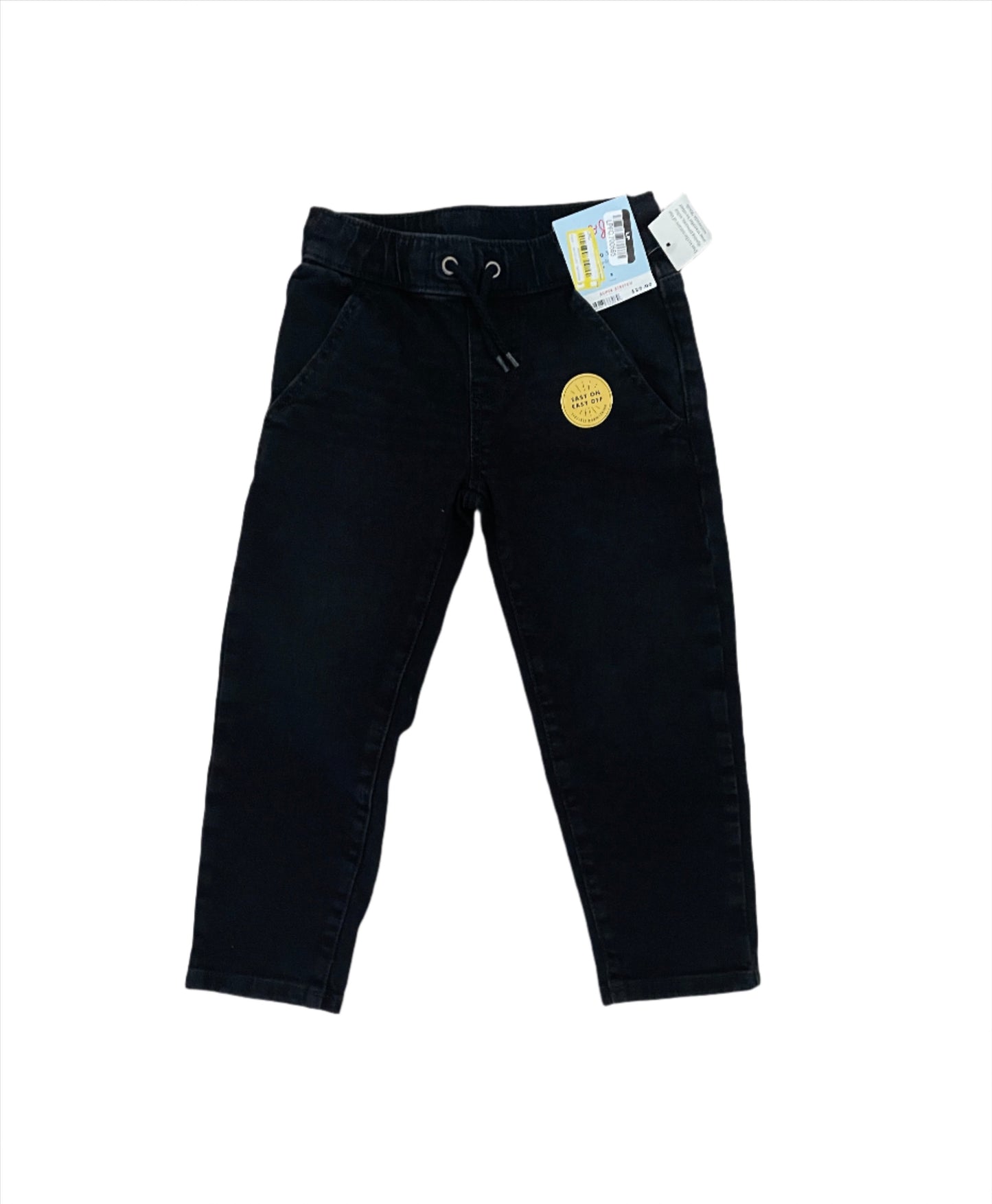 Boys' Super Stretch Relaxed Tapered Pull-On Pants - Cat & Jack Dark Wash