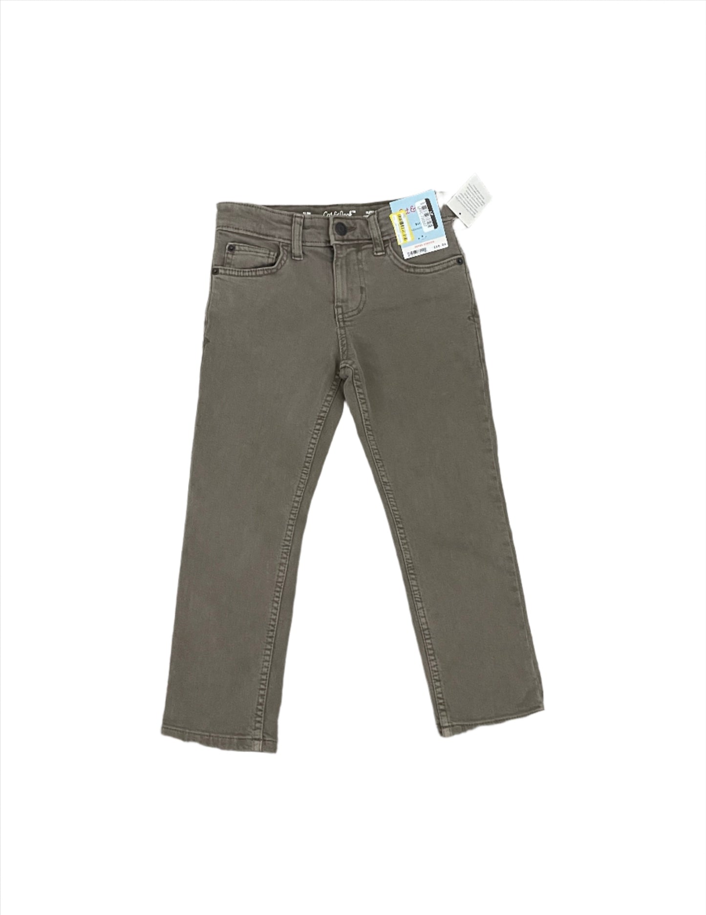 Boys' Solid Super Stretch 5-Pocket Pants - Cat & Jack Brown 6