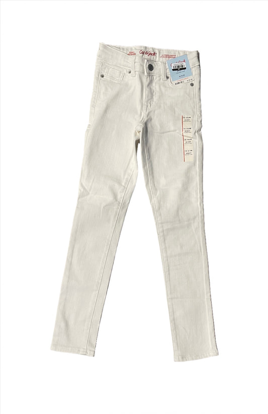 Girls' Mid-Rise Ultimate Stretch Skinny Jeans Pants - Cat & Jack White Wash