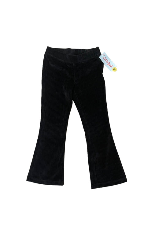 Girls' Cozy Ribbed Velour Flare Pants - Cat & Jack Black