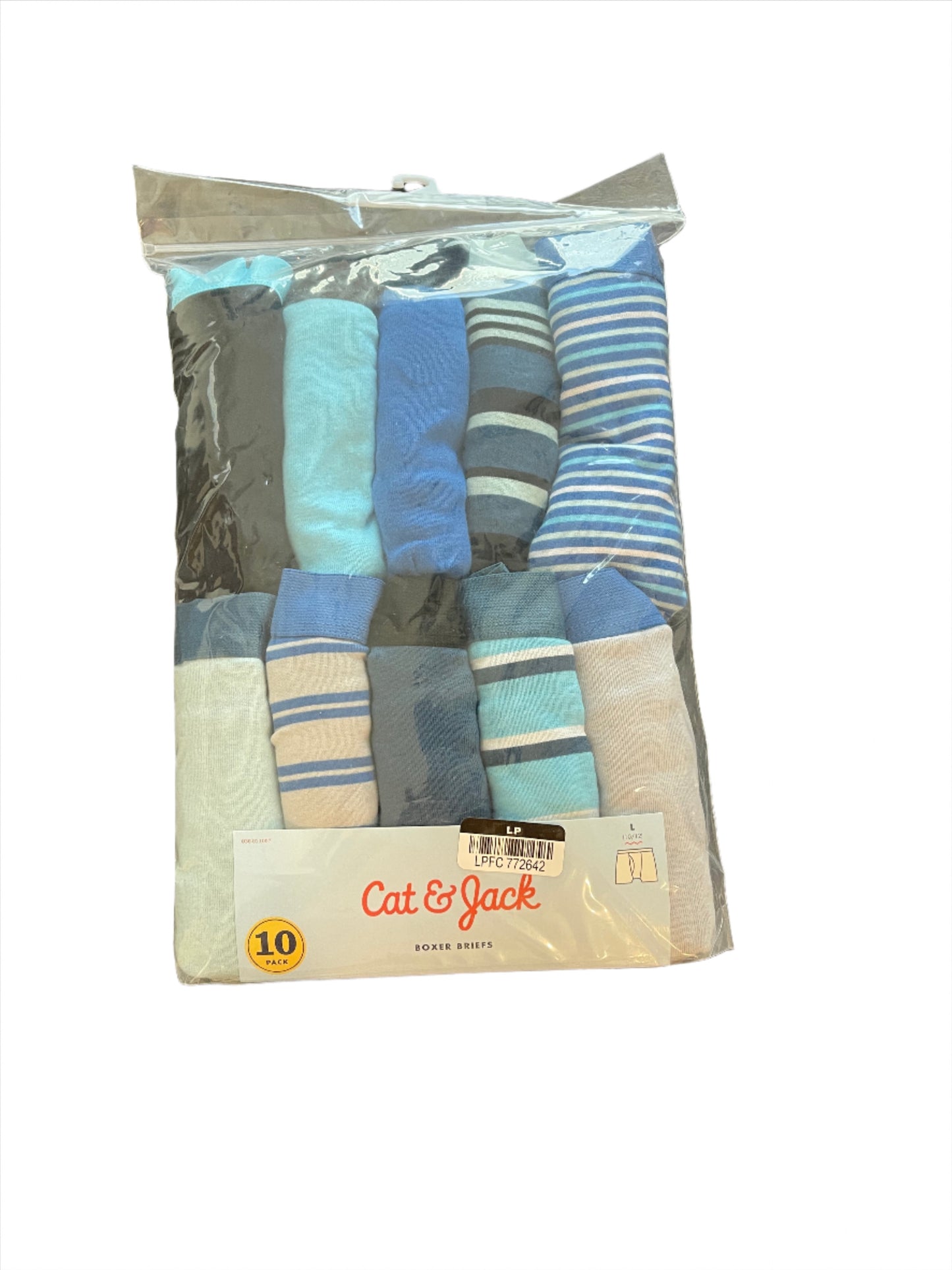 Boys' 10pk Striped Boxer Briefs - Cat & Jack