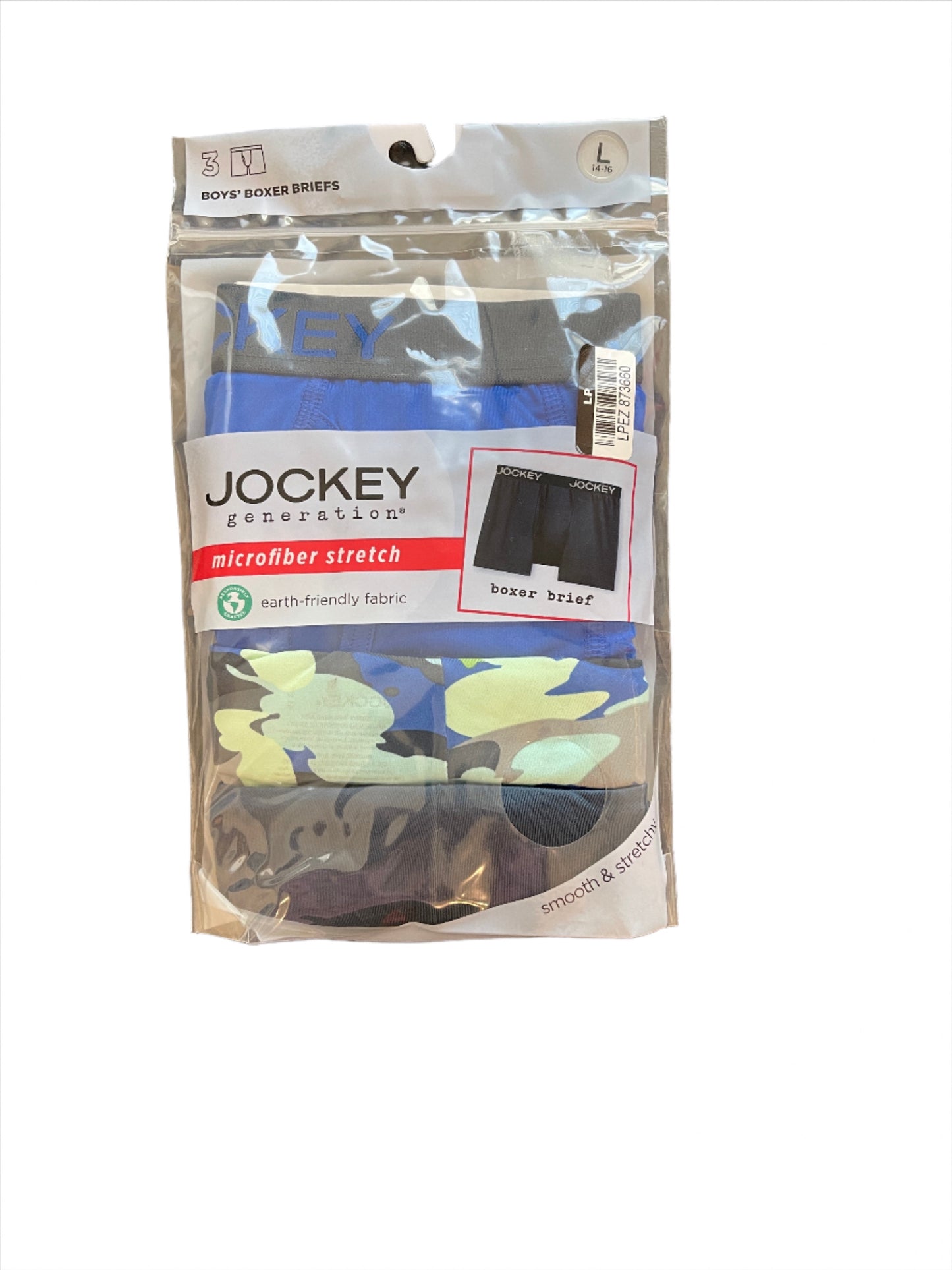 Jockey Generation Boys' 3pk Microfiber Boxer Briefs - Blue/Gray/Green