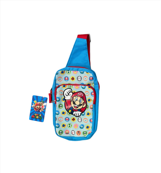 Kids'(girl or boy) Super Mario Crossbody Bag Sling Pack - Blue