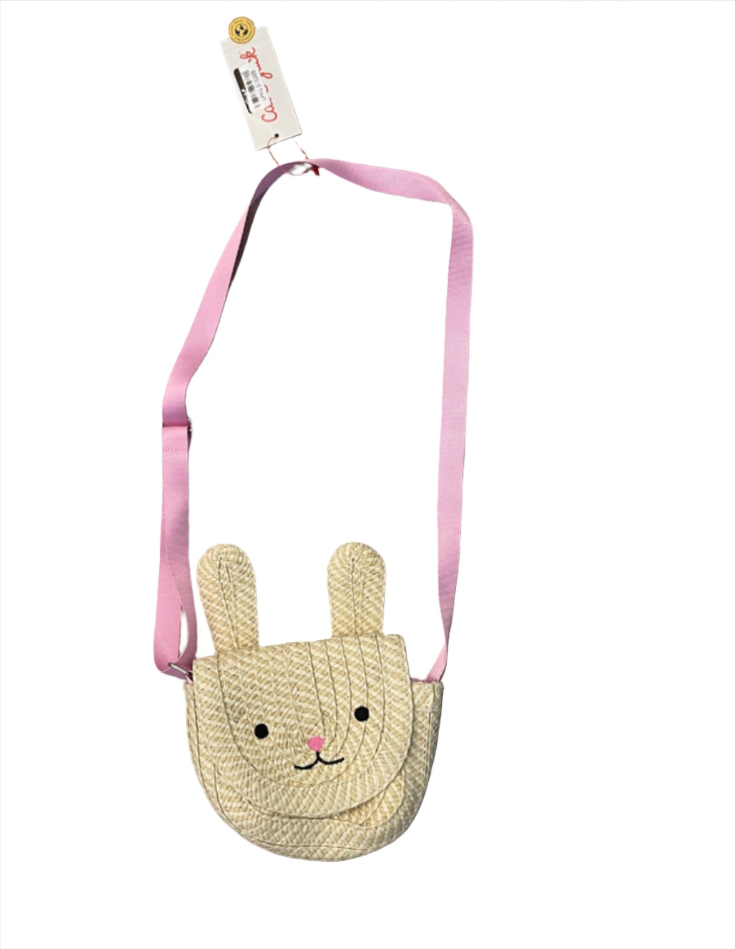 Girls' Straw Bunny Crossbody Bag - Cat & Jack Off-White