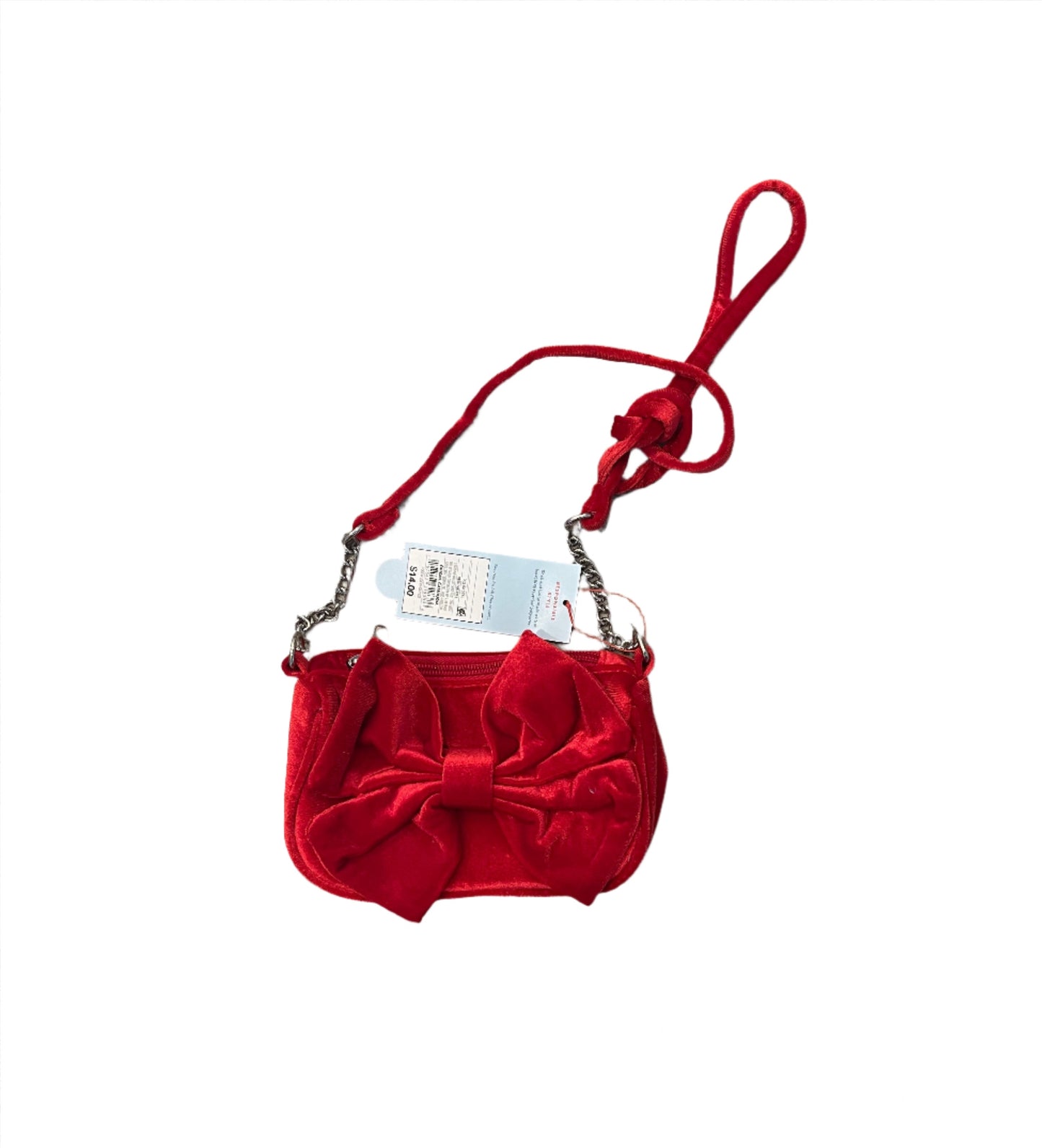 Girls' Velvet Bow Crossbody Bag - Cat & Jack Red