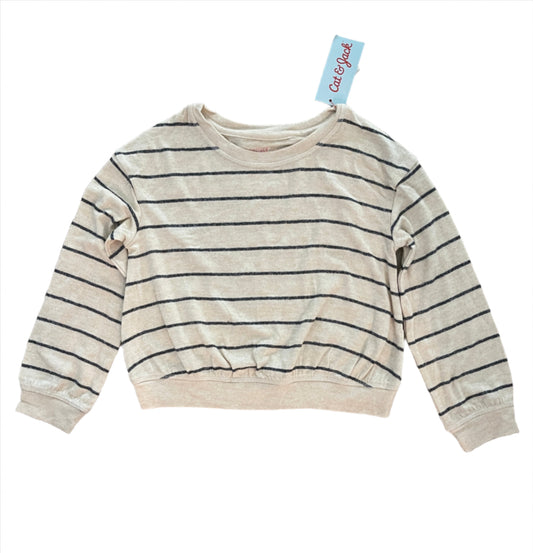 Girls' Cozy Pullover Sweatshirt - Cat & Jack Beige