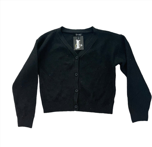 Girls' Sequin Cardigan Sweater - art class Black