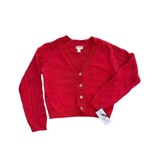 Girls' Long Sleeve Button-Down Cardigan - Cat & Jack Red