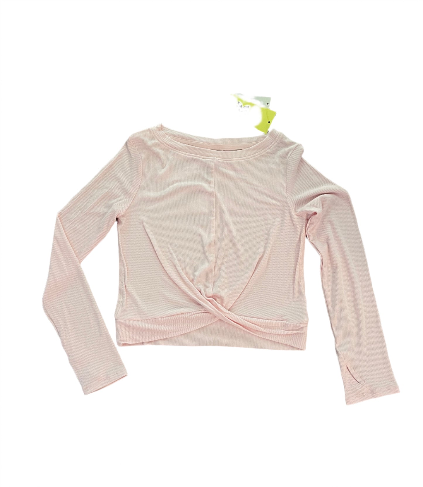 Girls' Long Sleeve Soft Rib T-Shirt - All In Motion Light Pink