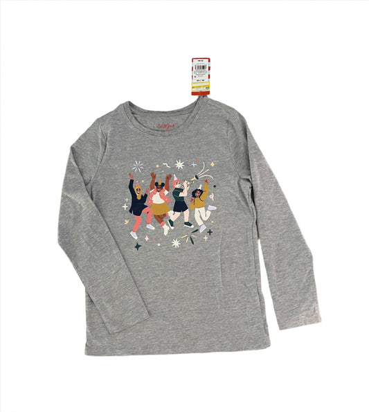 Girls' 'Celebrate' Long Sleeve Graphic T-Shirt - Cat & Jack Heather Gray