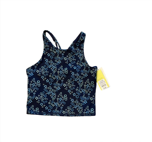 Girls' Cropped Tank Top Short Sleeve- All In Motion Navy Blue