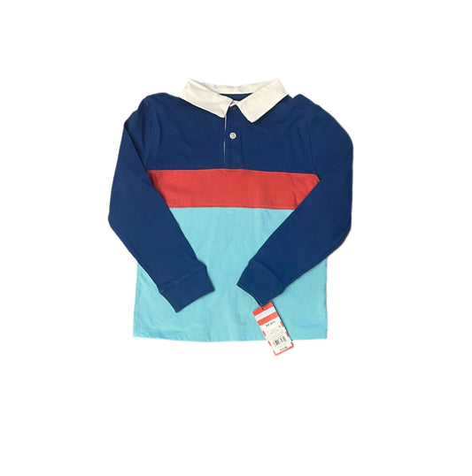 Boys' Long Sleeve Colorblock Polo Shirt - Cat & Jack Royal Blue