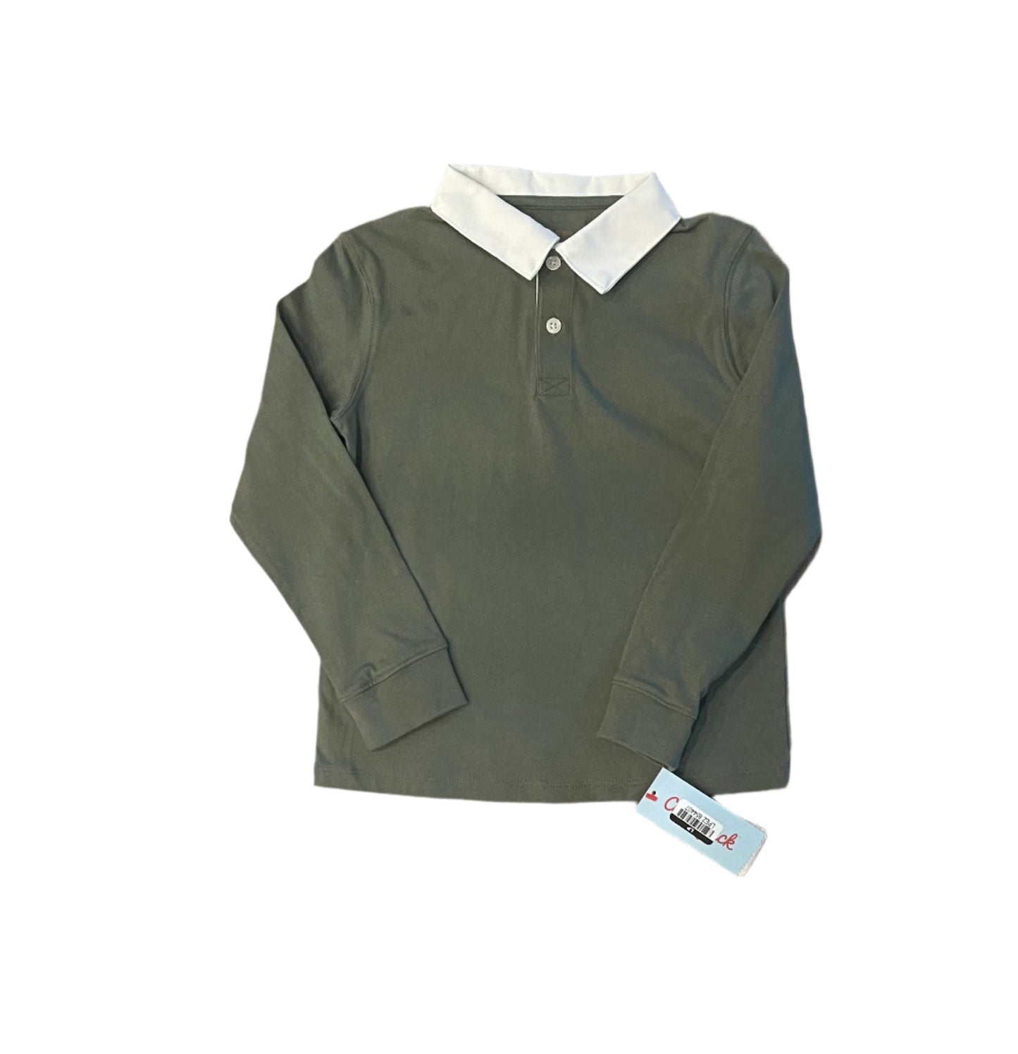 Boys' Long Sleeve Solid Polo Shirt - Cat & Jack Green