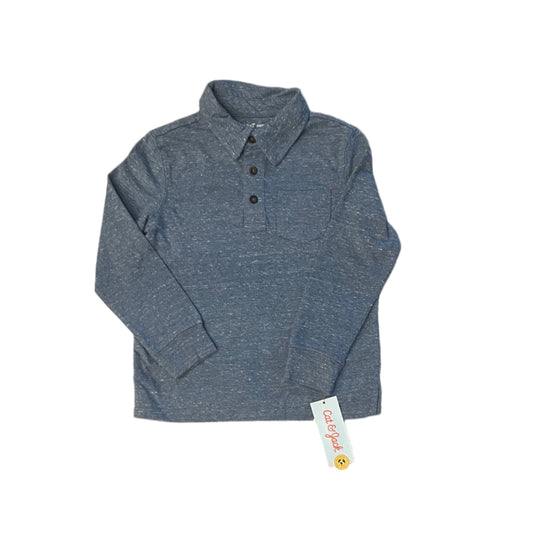 Boys' Long Sleeve Polo Shirt - Cat & Jack Blue