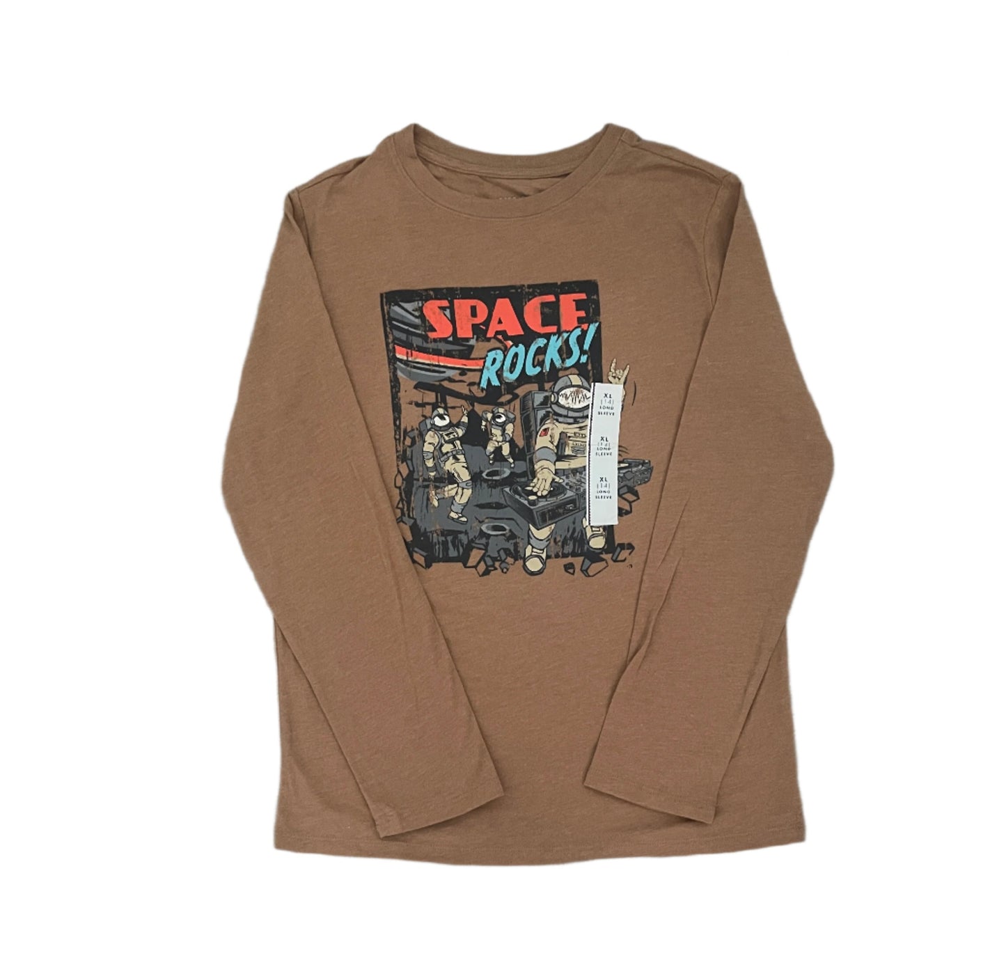 Boys' Long Sleeve 'Space Rocks!' Graphic T-Shirt - Cat & Jack Light Brown