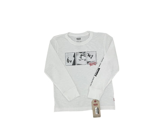 Levi's Boys' Long Sleeve Logo Graphic T-Shirt - White