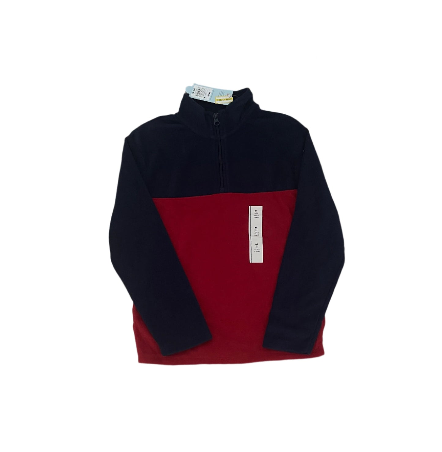 Boys' Fleece Mock Neck Zip-Up Sweatshirt - Cat & Jack Red/Navy Blue