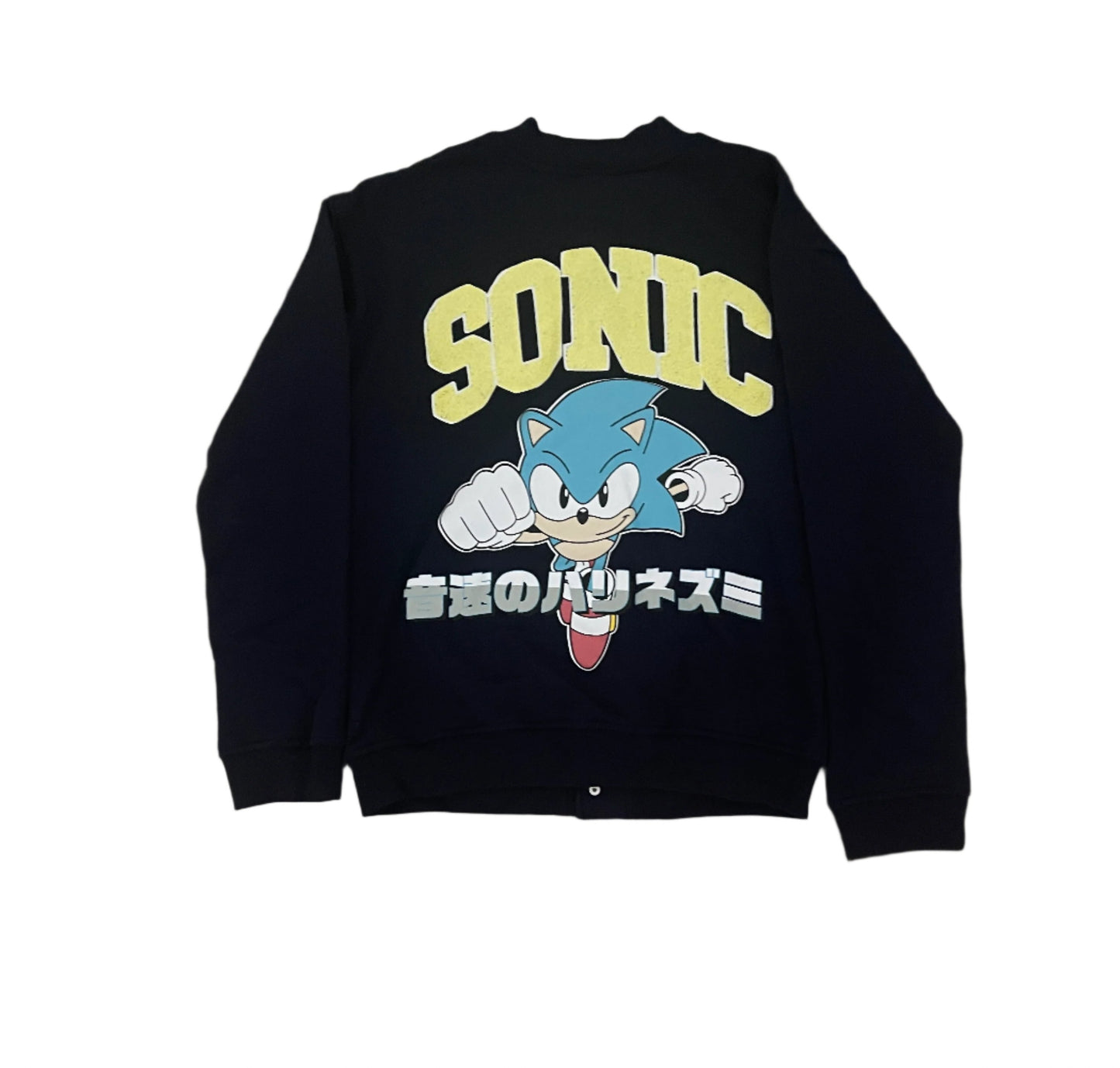 Boys' Sonic the Hedgehog Letterman Jacket - Navy Blue