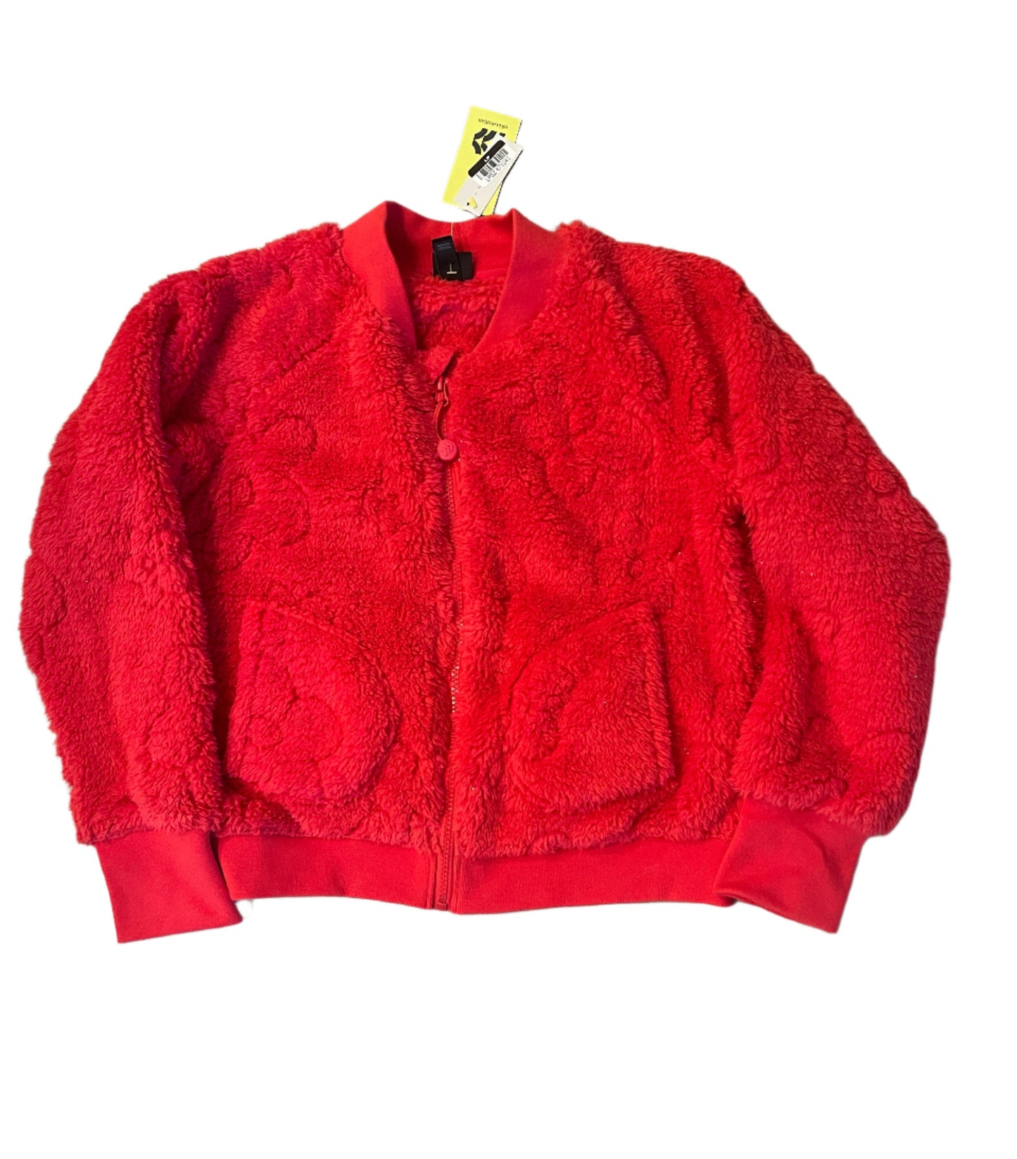 Girls' Quilted Fleece Jacket - All In Motion Coral Red